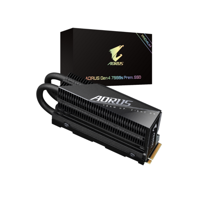 GIGABYTE AORUS PREM 1TB NVME M.2 GEN4 7000S WITH HEAT PIPE SSD