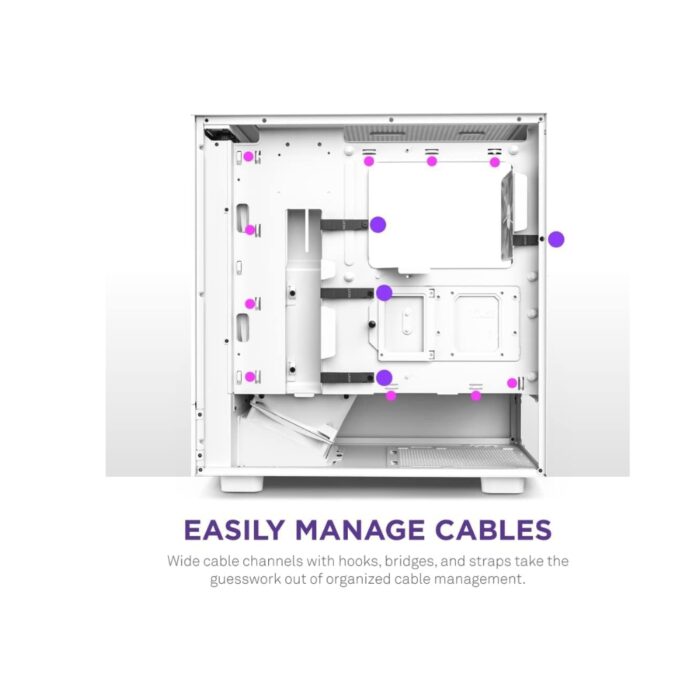 NZXT H5 FLOW EDITION ATX MID TOWER CASE - WHITE - Image 3