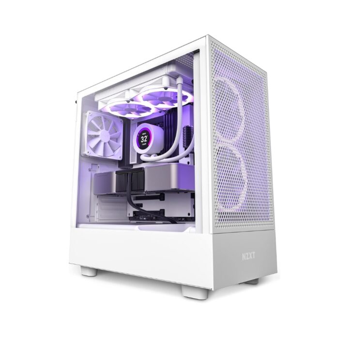 NZXT H5 FLOW EDITION ATX MID TOWER CASE - WHITE