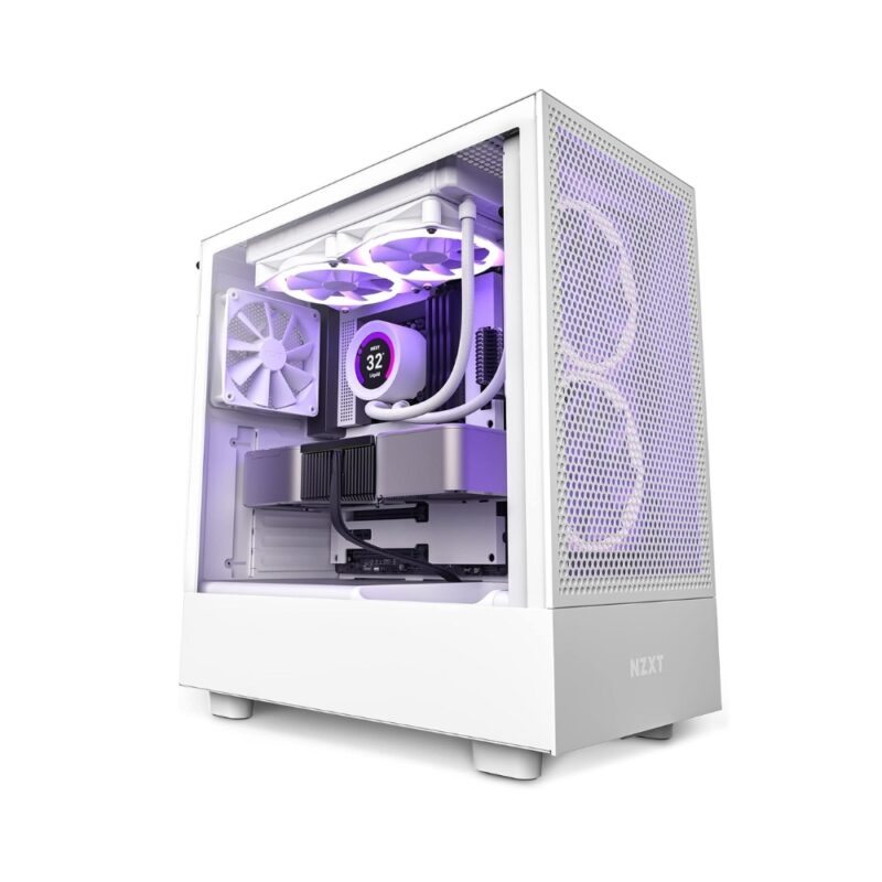 NZXT H5 FLOW EDITION ATX MID TOWER CASE – WHITE – ALFAWAZ FOR COMPUTERS