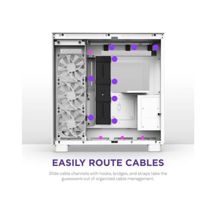 NZXT H9 FLOW EDITION ATX MID TOWER WHITE CASE - Image 7