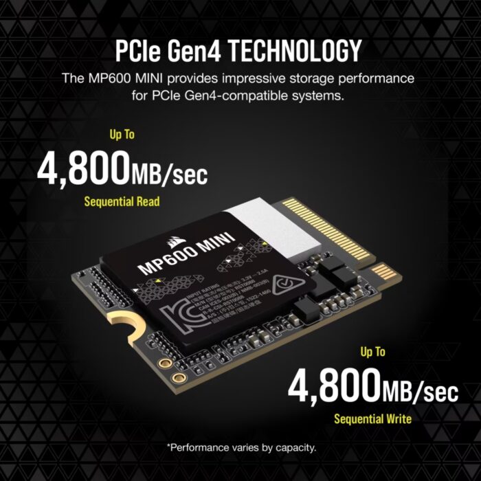 CORSAIR MP600 MINI 1TB NVME M.2 GEN4 SSD - Image 3