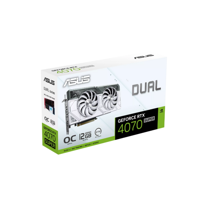 ASUS DUAL RTX 4070 SUPER OC WHITE D6X 12/192