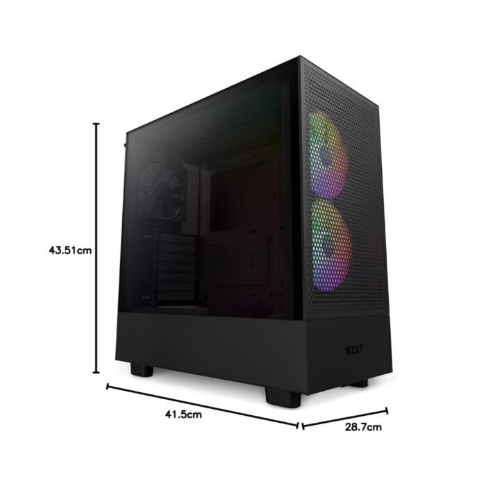 NZXT H5 FLOW RGB EDITION ATX MID TOWER  CASE-BLACK - Image 3