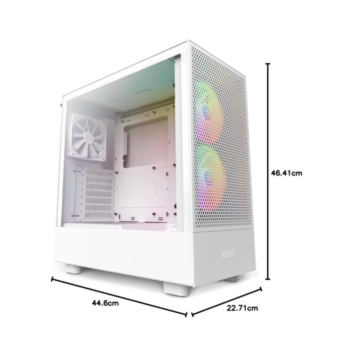 NZXT H5 FLOW RGB EDITION ATX MID TOWER  CASE-WHITE - Image 2