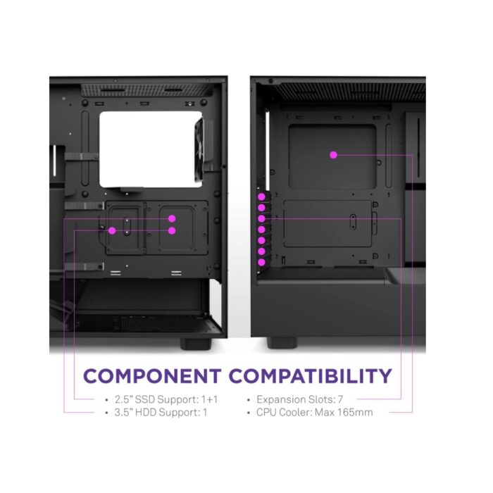 NZXT H5 FLOW RGB EDITION ATX MID TOWER  CASE-BLACK - Image 4