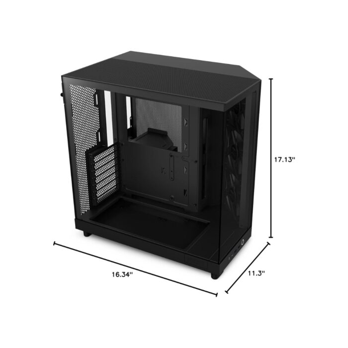 NZXT H6 FLOW COMPACT DUAL-CHAMBER ATX BLACK CASE - Image 9