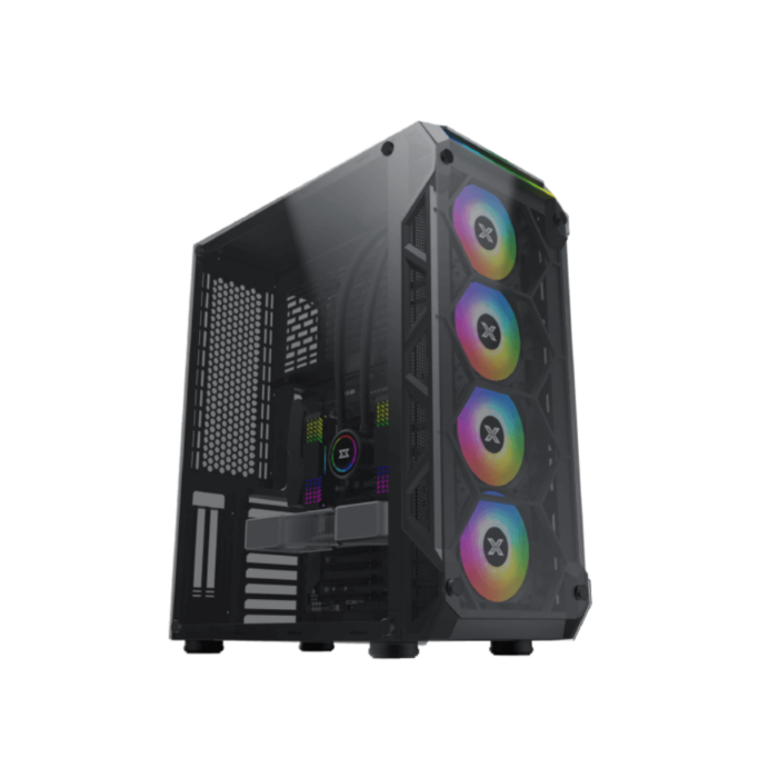 CASE XIGMATEK OVERTAKE TEMPERED GLASS 4+2FAN RGB FULL TOWER