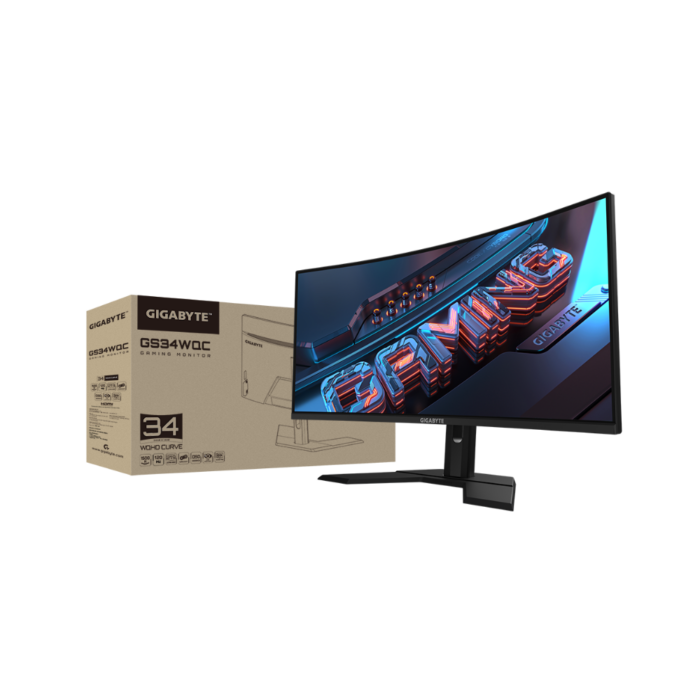 GIGABYTE 34 GS34WQC GAMING Monitor 3440 x 1440 IPS 120Hz/OC135Hz 1MS