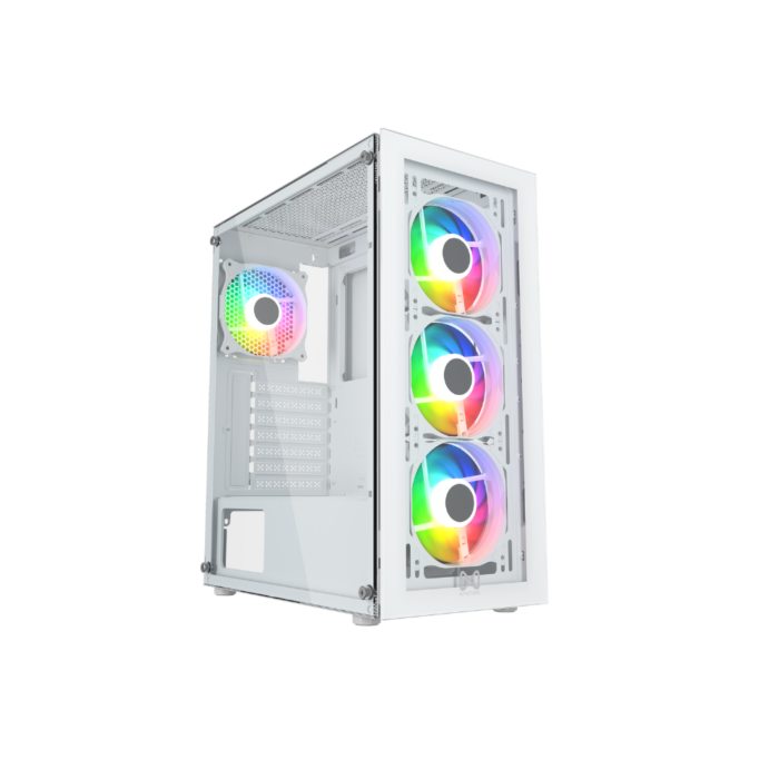 CASE MNTOB MN-2088W MODEL X 4FAN RGB WHITE - Image 2