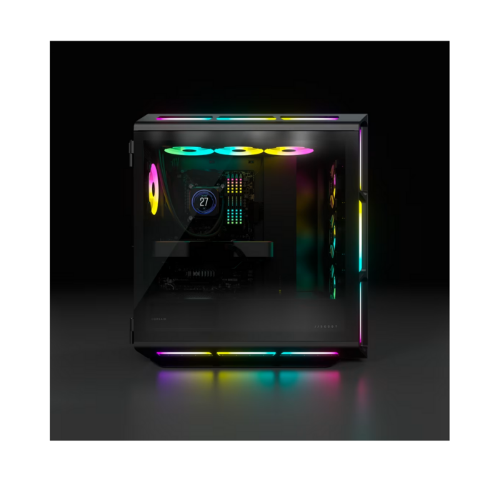 CORSAIR ICUE 5000T RGB TEMPERED GLASS MID-TOWER CASE BLACK - Image 2