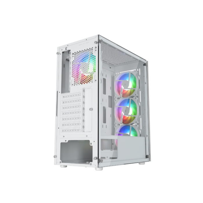 CASE MNTOB MN-2088W MODEL X 4FAN RGB WHITE - Image 6
