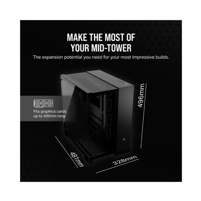 CORSAIR 6500X TEMPERED GLASS MT CASE BLACK (Copy) - Image 6