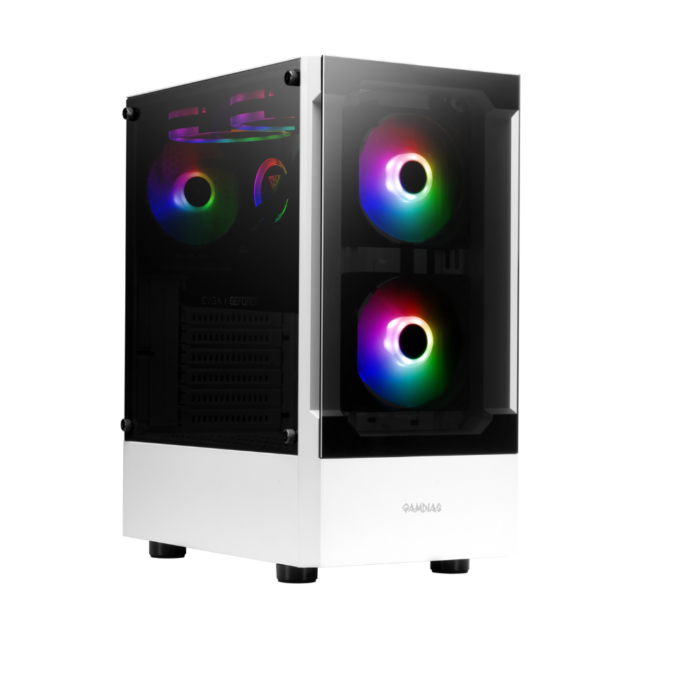 GAMDIAS TALOS E3 GLASS CASE WHITE