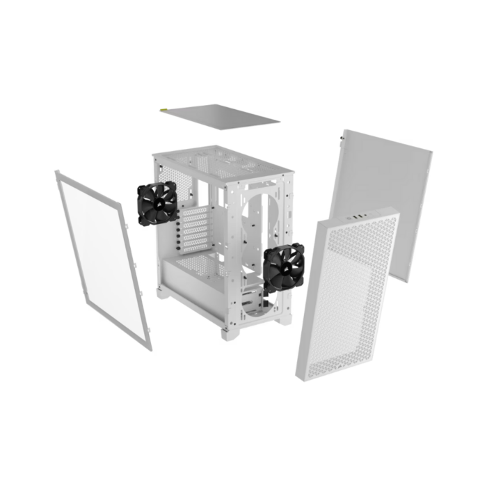 CORSAIR 3000D RGB AIRFLOW TEMPERED GLASS MT CASE WHITE - Image 7