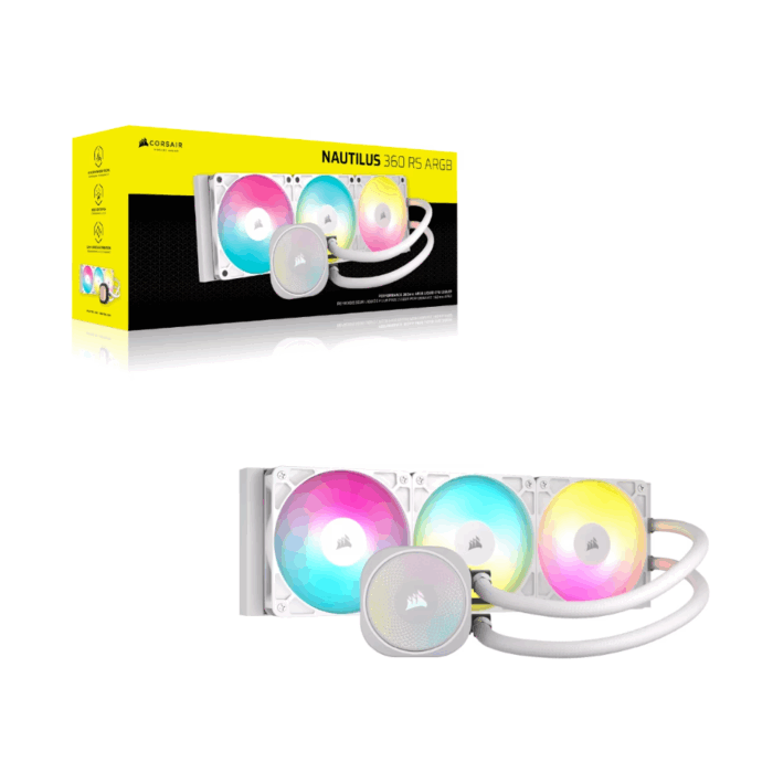 FAN LIQUID COOLING CORSAIR NAUTILUS 360 RS ARGB W CW-9060095-WW