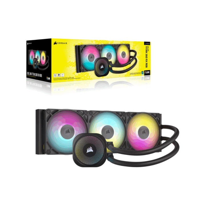 FAN COOLING LIQUID CORSAIR ICUE LINK TITAN 360 B RX RGB AIO 360mm CW-9061018-WW