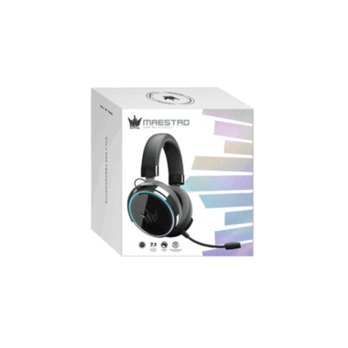 HEADSET GALAX HOF MAESTRO H1 GLOSS 7.1 RGB BLACK USB