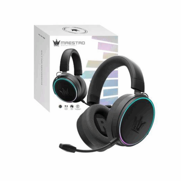HEADSET GALAX HOF MAESTRO H1 MATTE 7.1 RGB BLACK USB
