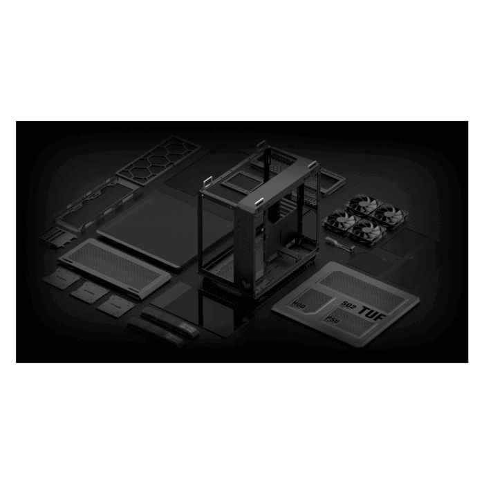 CASE ASUS GT502 PLUS TG ARGB TUF GAMING BLACK - Image 5