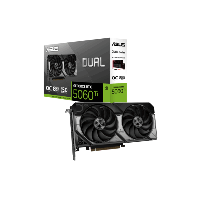 ASUS DUAL GeForce RTX™ 5060TI 8GB GDDR7 OC Edition
